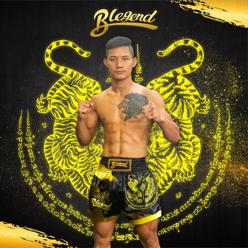 Blegend Boxing Shorts Gold Tiger Blegend