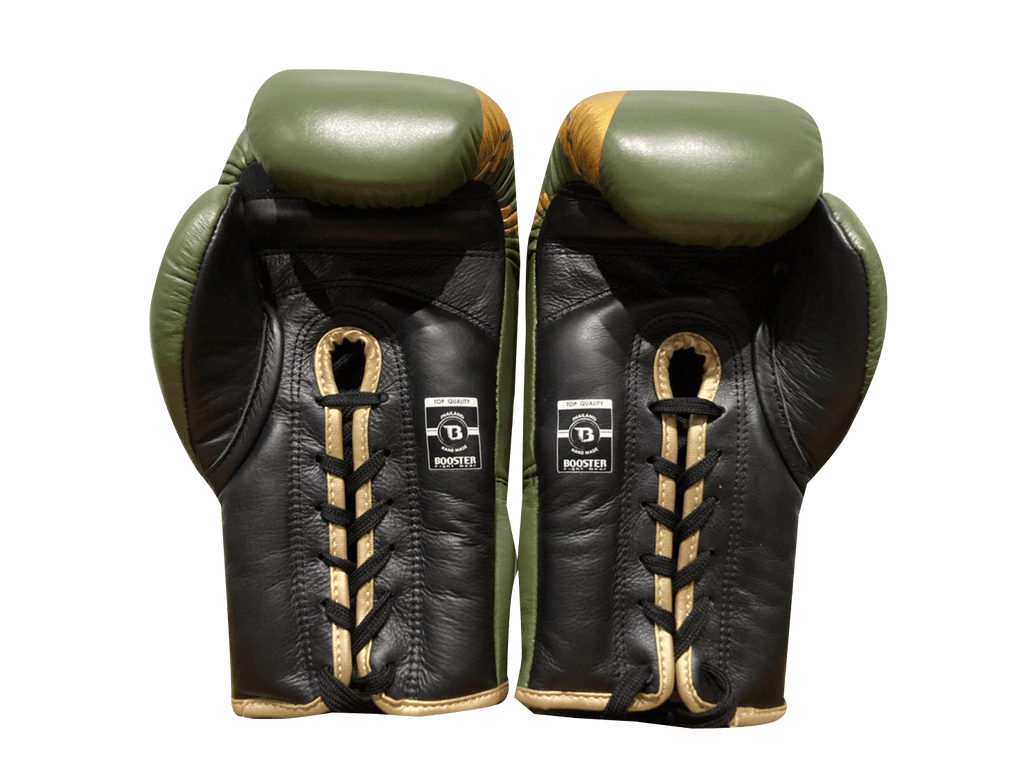 Booster Boxing Gloves BGLV3 Lace Up Pro Olive Gold - SUPER EXPORT SHOP