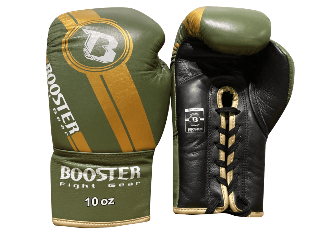 Booster Boxing Gloves BGLV3 Lace Up Pro Olive Gold - SUPER EXPORT SHOP