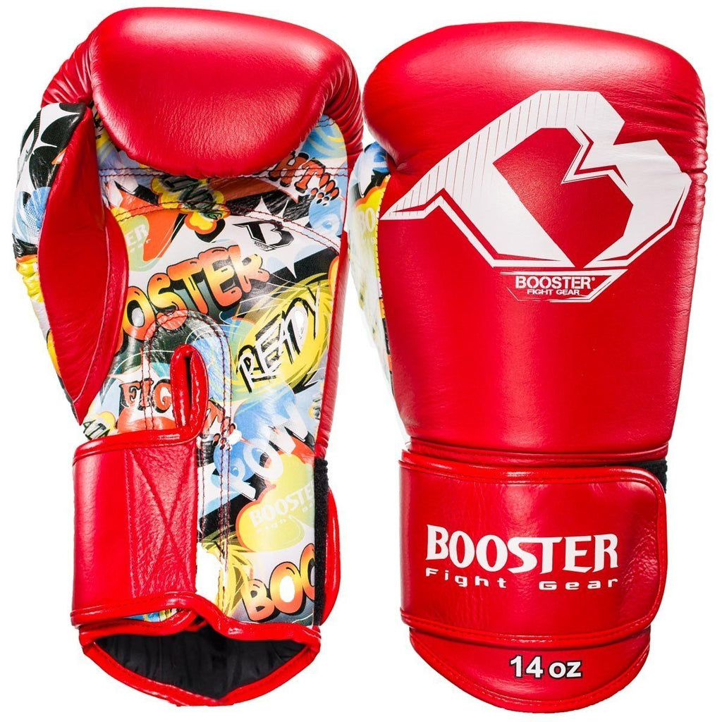 Booster Boxing Gloves COMIC RED - SUPER EXPORT SHOP