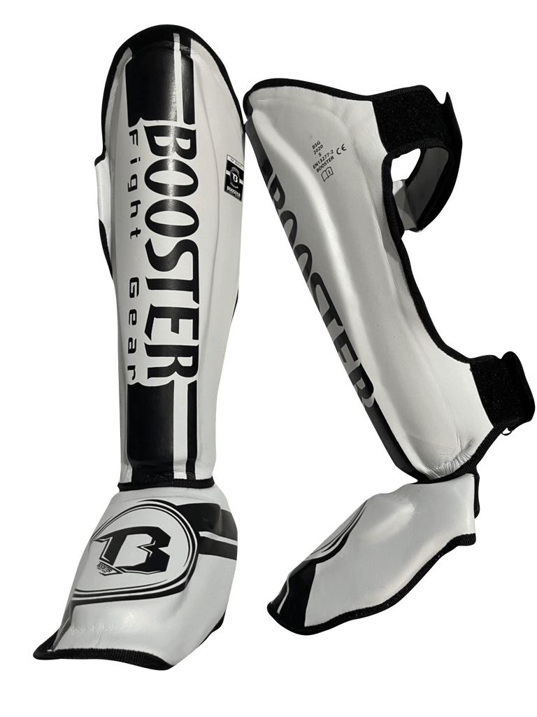 Booster Shinguards BSG V3 White Black - SUPER EXPORT SHOP