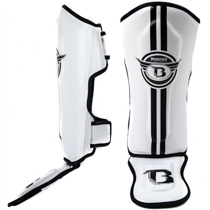 Booster Shinguards Elite White KIDS - SUPER EXPORT SHOP