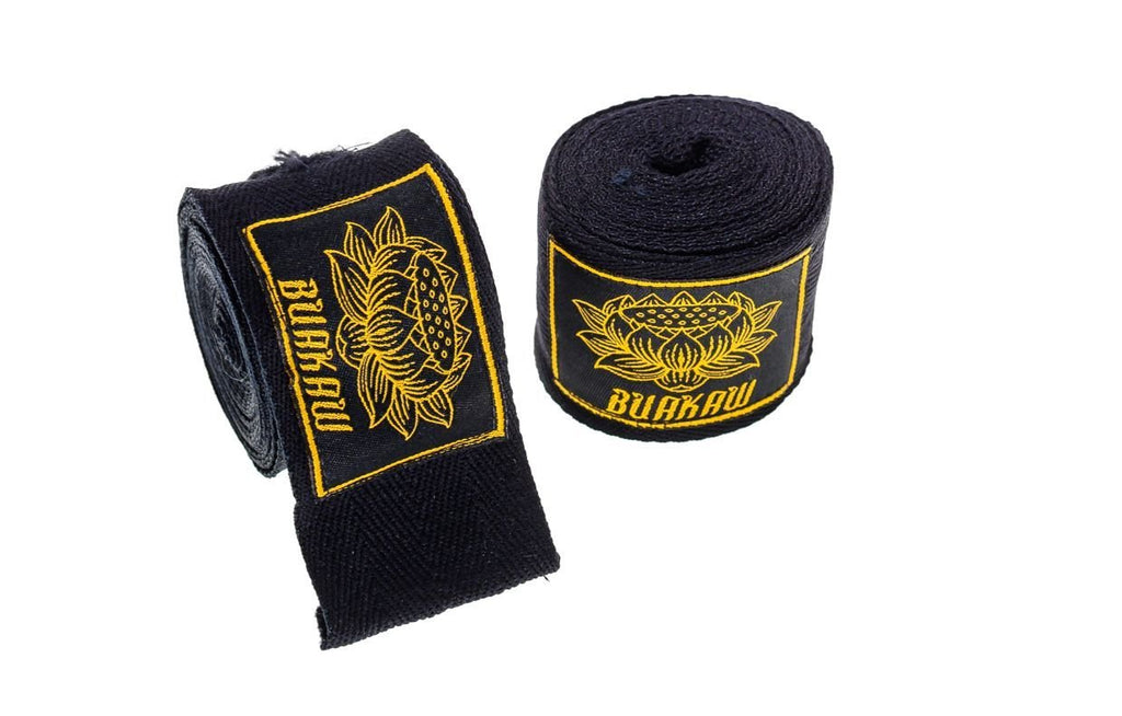 Buakaw Handwraps Black Buakaw