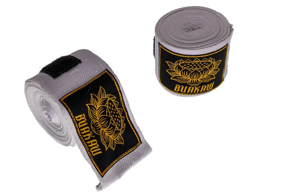 Buakaw Handwraps White Buakaw