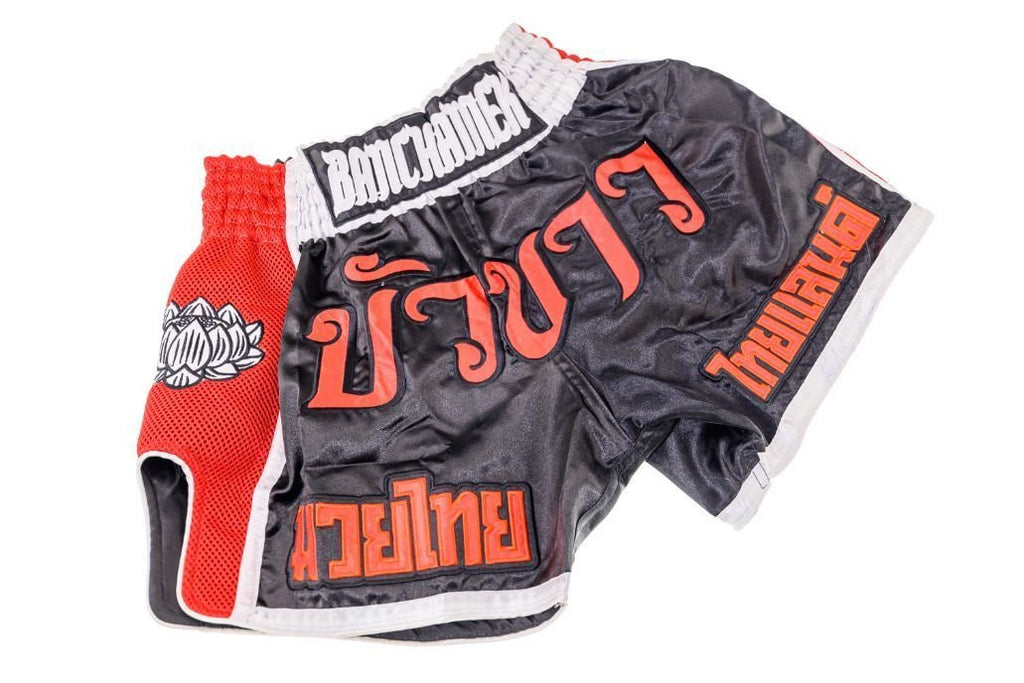 Buakaw Shorts BFG1-4 BLACK WHITE RED Buakaw