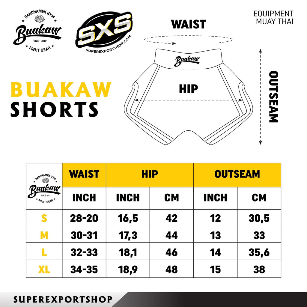 Buakaw Shorts BFG2-3 RED GOLD - SUPER EXPORT SHOP