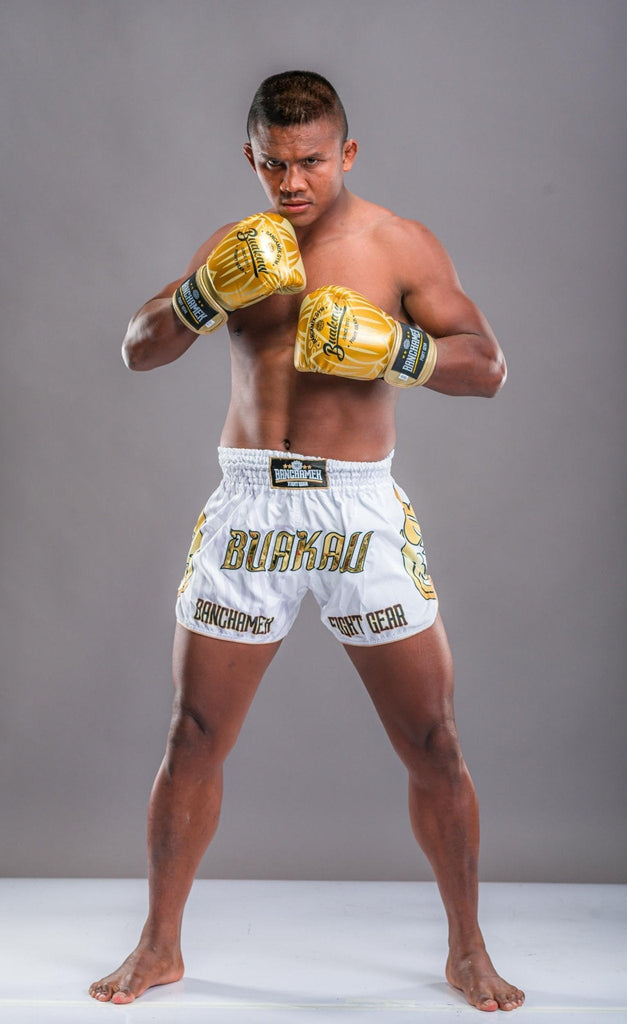 Buakaw Shorts BSH3 WHITE GOLD Buakaw