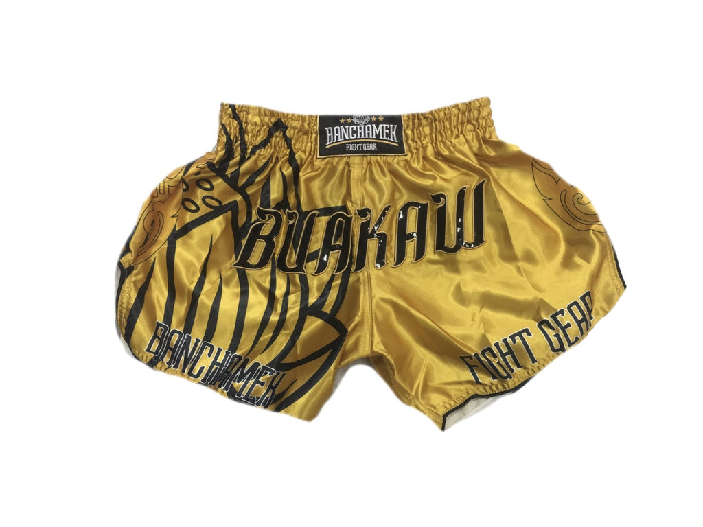 Buakaw Shorts BSH6 GOLD BLACK - SUPER EXPORT SHOP