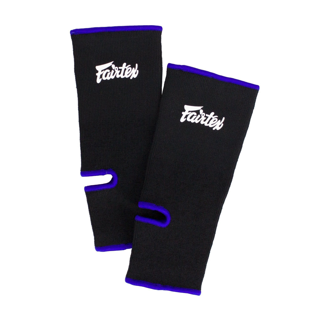 Fairtex Ankleguards AS1 black/blue Fairtex