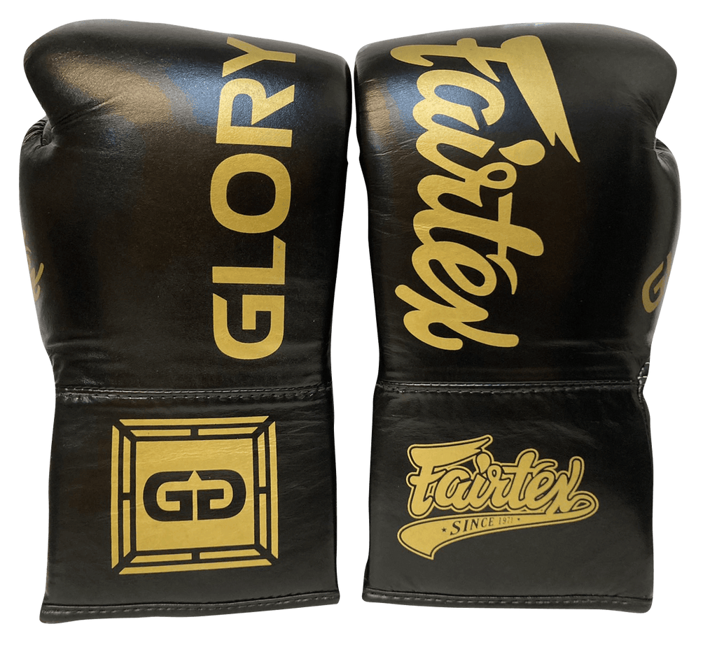 Fairtex Boxing Gloves BGLG1 GLORY Lace Up Black - SUPER EXPORT SHOP