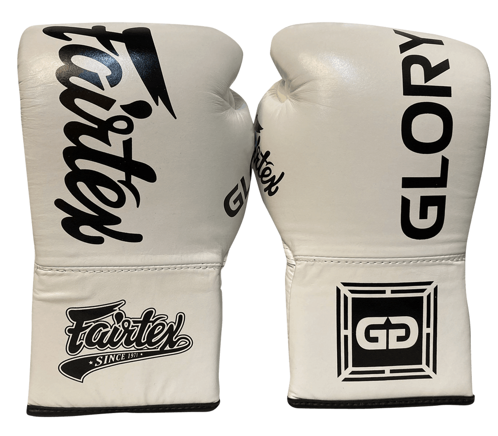 Fairtex Boxing Gloves BGLG1 GLORY Lace Up White - SUPER EXPORT SHOP