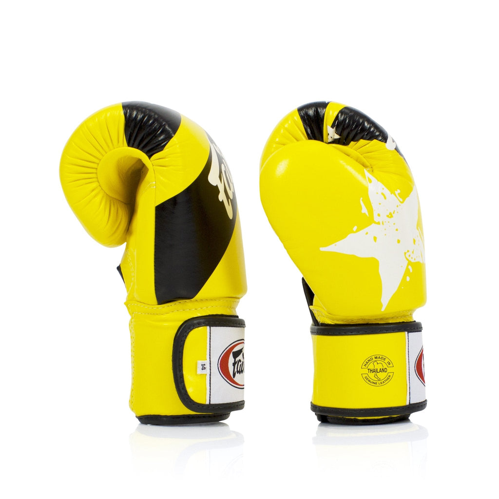 Fairtex Boxing Gloves BGV1 "National Print" Yellow - SUPER EXPORT SHOP