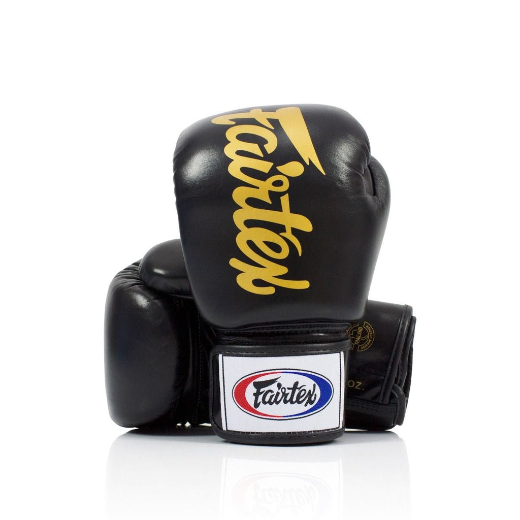 Fairtex Boxing Gloves BGV19 Black Deluxe Tight-Fit Fairtex