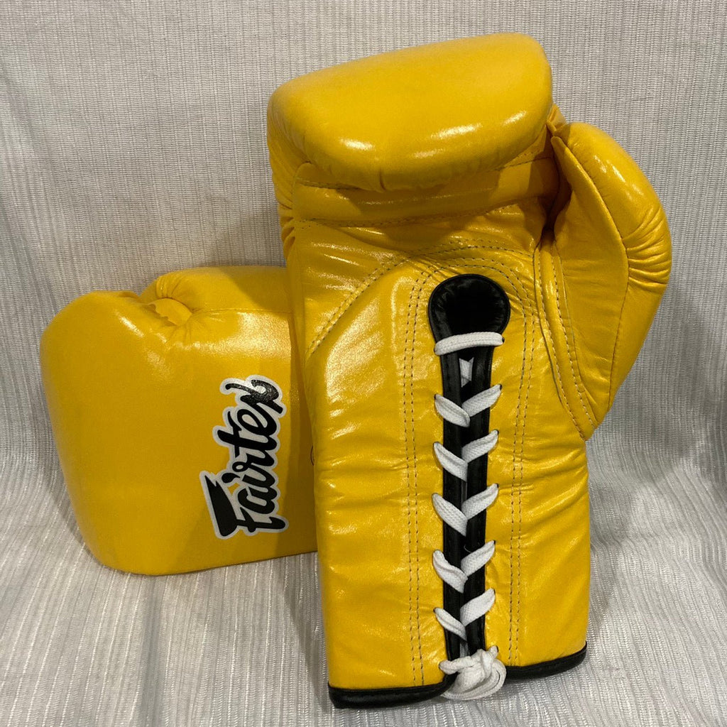 Fairtex Boxing Gloves PRO FIGHT BGL6 Yellow - SUPER EXPORT SHOP