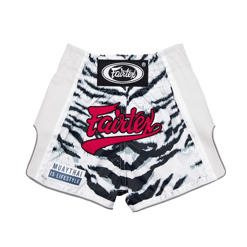 Fairtex Boxing Shorts for Kids - BSK2103 "White Tiger" Fairtex