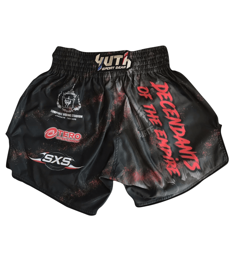 Fairtex Fight Promotion Shorts Decendants of the Empire Black - SUPER EXPORT SHOP