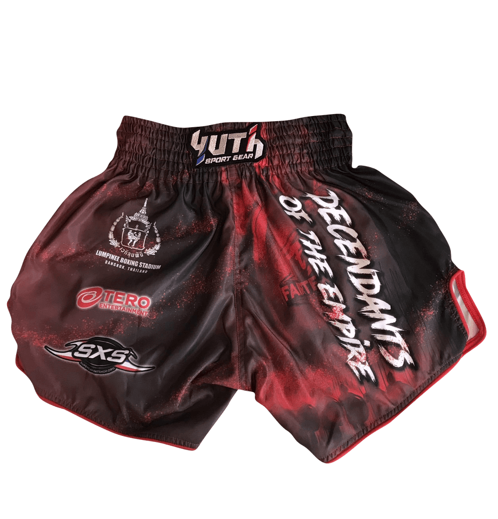 Fairtex Fight Promotion Shorts Decendants of the Empire Red - SUPER EXPORT SHOP