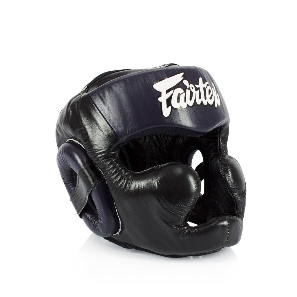 Fairtex Headguard DIAGONAL VISION SPARRING HG13 Full Head Cover BLack - SUPER EXPORT SHOP