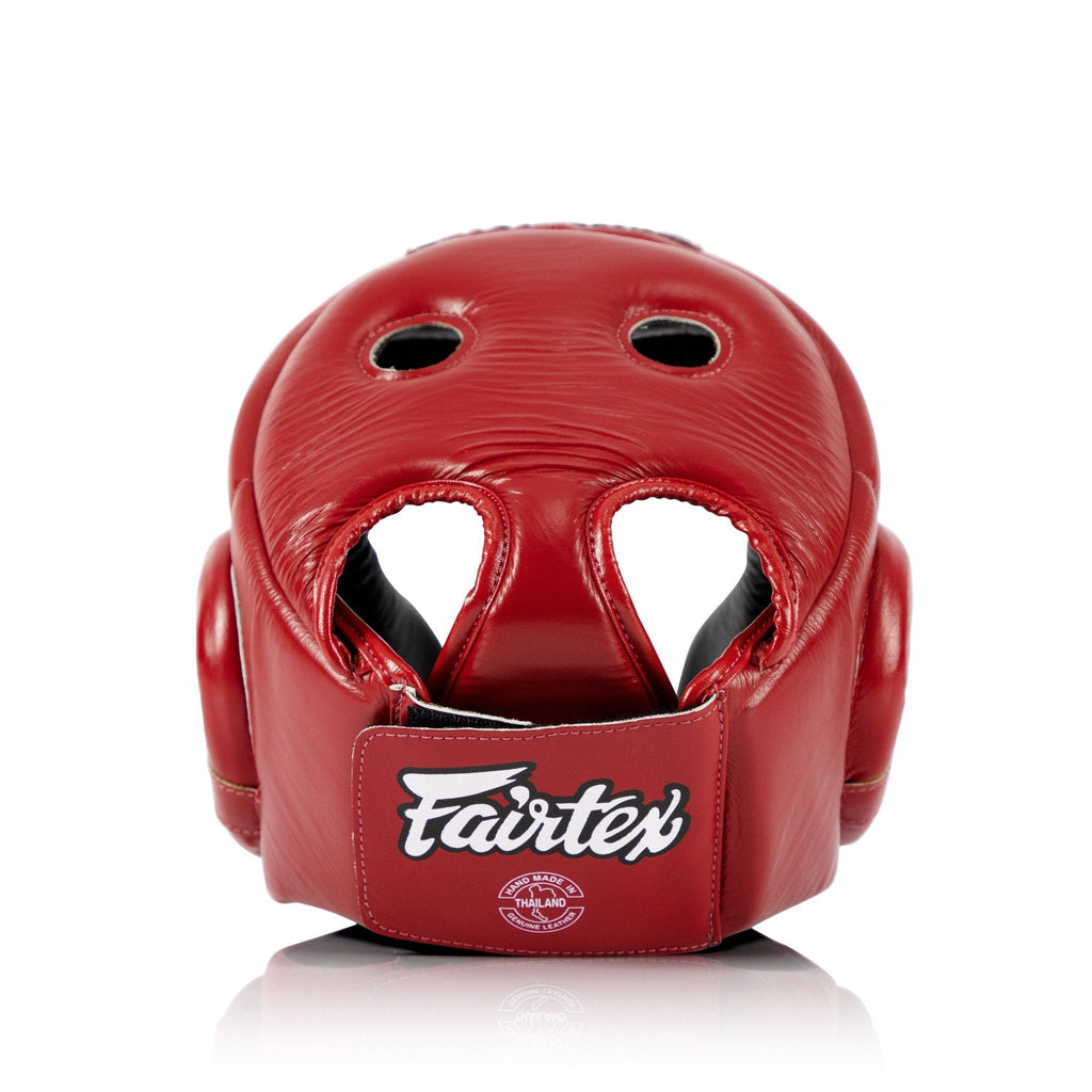 Fairtex Headguard MUAY THAI COMPETITION STYLE HG6 RED - SUPER EXPORT SHOP