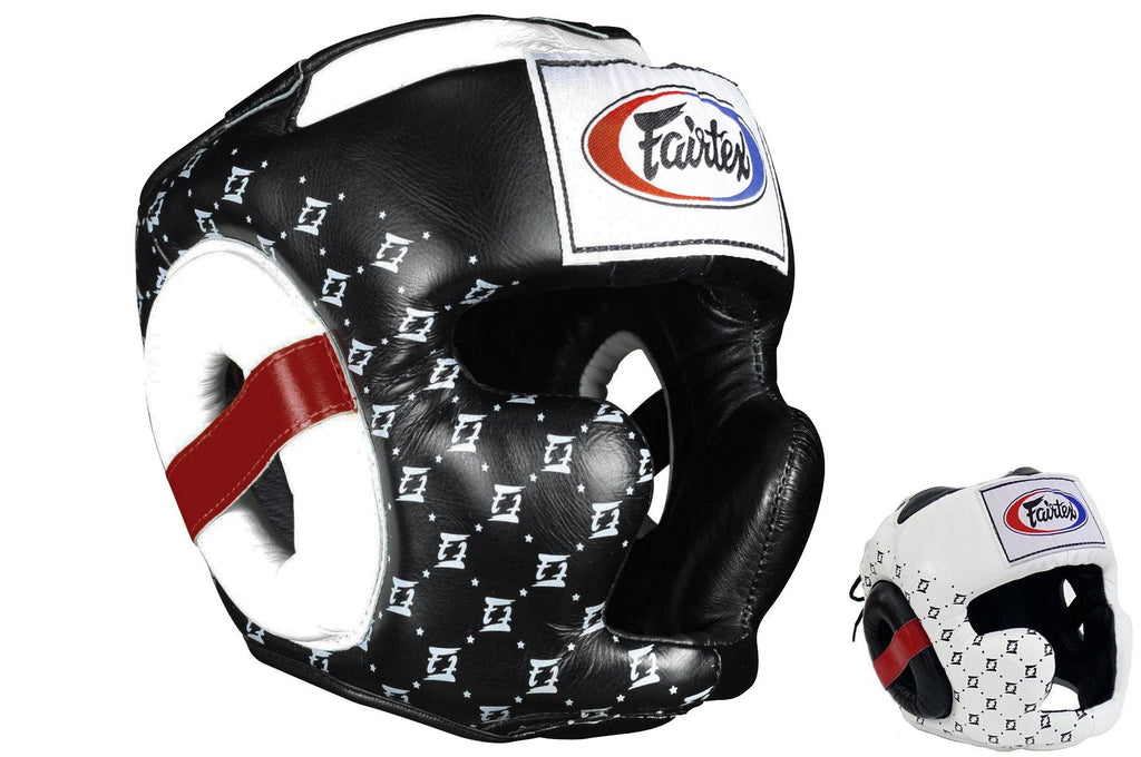 Fairtex Headguard Super Sparring HG10 black/white - SUPER EXPORT SHOP