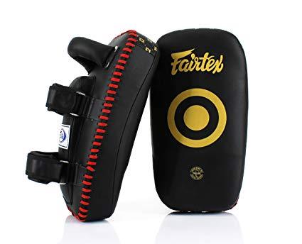 Fairtex Kicking Pads ( Micro Fiber) KPLC5 Black/Gold Fairtex