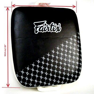 Fairtex Kicking Pads Shield Leg Kick Pads LKP1 STD White/Black - SUPER EXPORT SHOP