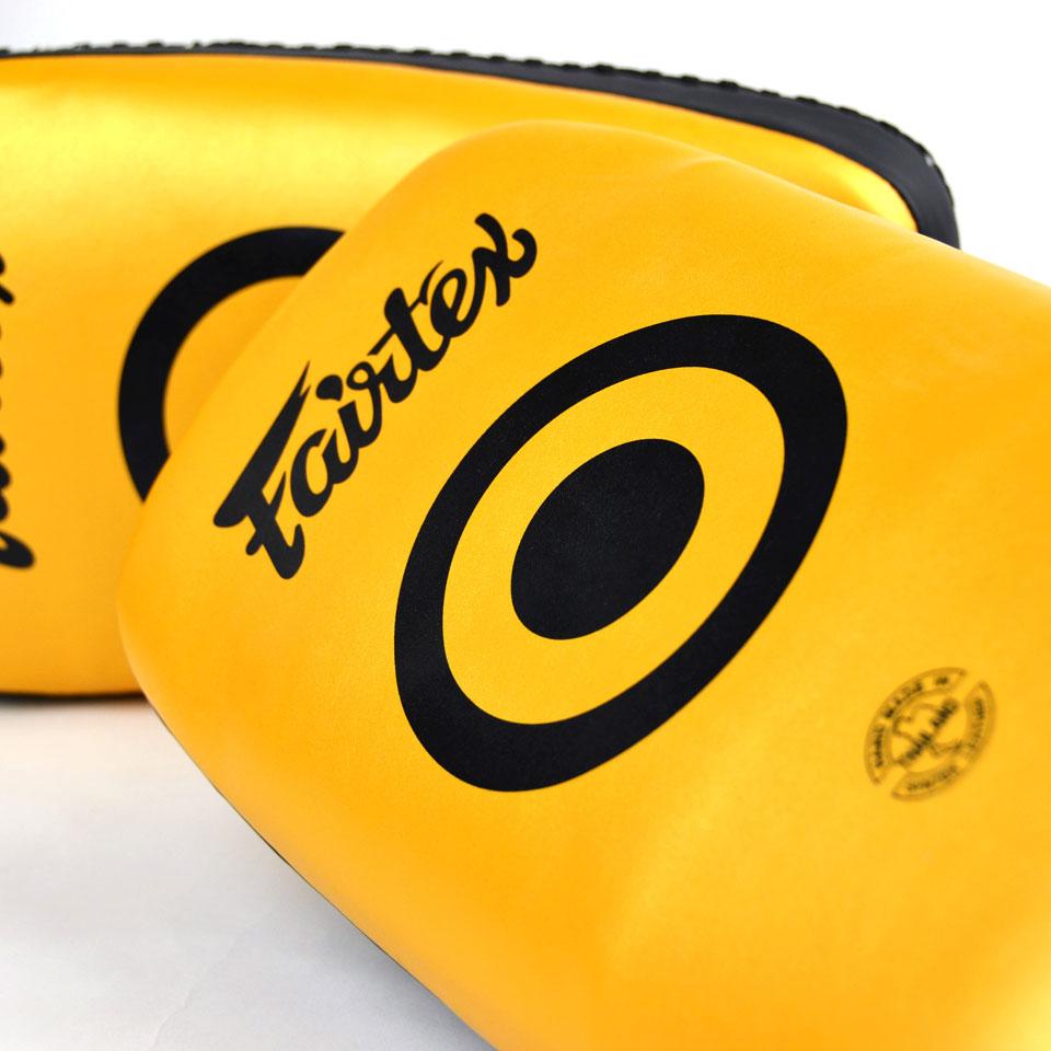 Fairtex Kicking Pads Small Thai Pads KPLC6 gold/black - SUPER EXPORT SHOP