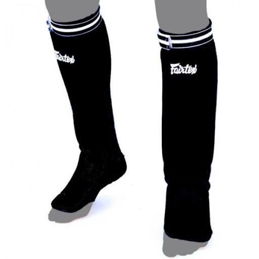 Fairtex Shinguards Cotton SPE1 Black Fairtex