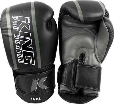 King Pro Boxing Gloves ELITE1 Grey/Black King Pro Boxing