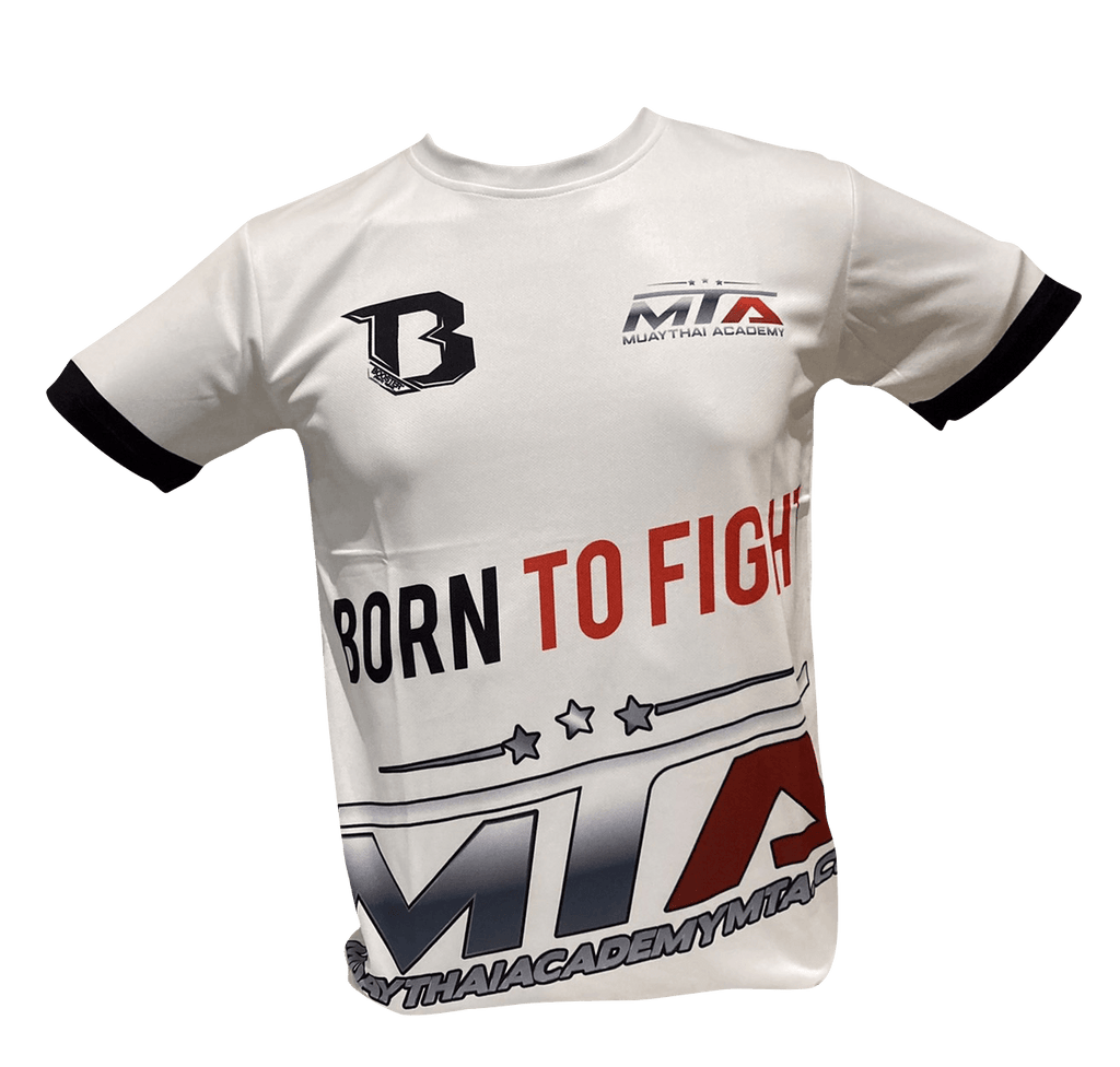 MTA T-shirt Born to fight 2 White - SUPER EXPORT SHOP