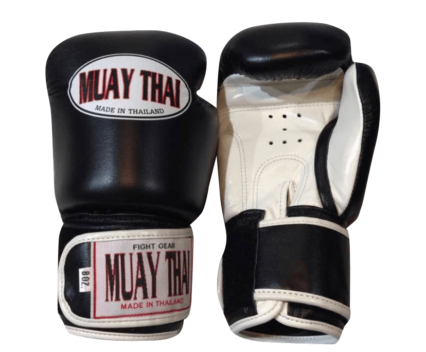 MUAYTHAI Boxing Gloves Black White - SUPER EXPORT SHOP