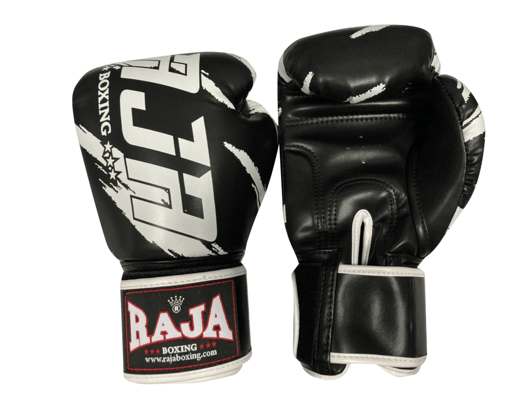 Raja Boxing Gloves BGL Letters Black White - SUPER EXPORT SHOP