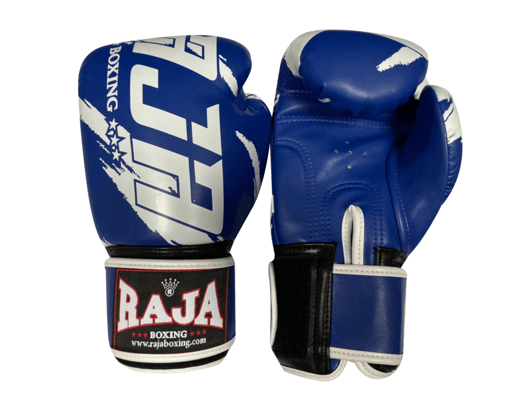 Raja Boxing Gloves BGL Letters Blue White - SUPER EXPORT SHOP