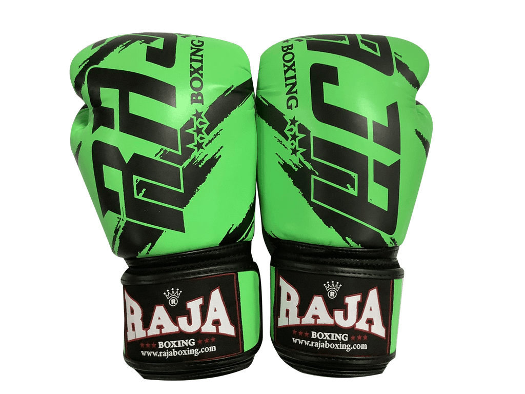 Raja Boxing Gloves BGL Letters Green Black - SUPER EXPORT SHOP