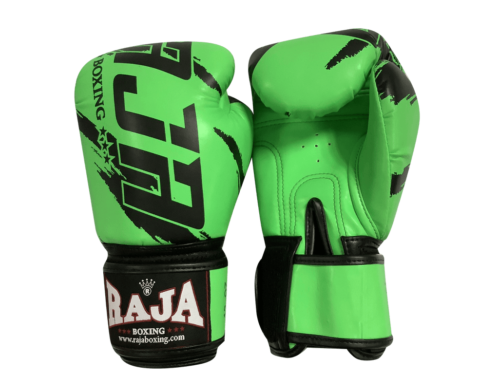 Raja Boxing Gloves BGL Letters Green Black - SUPER EXPORT SHOP