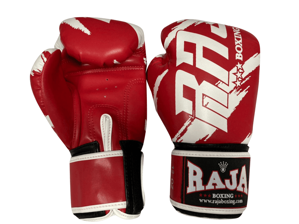 Raja Boxing Gloves BGL Letters Red White - SUPER EXPORT SHOP