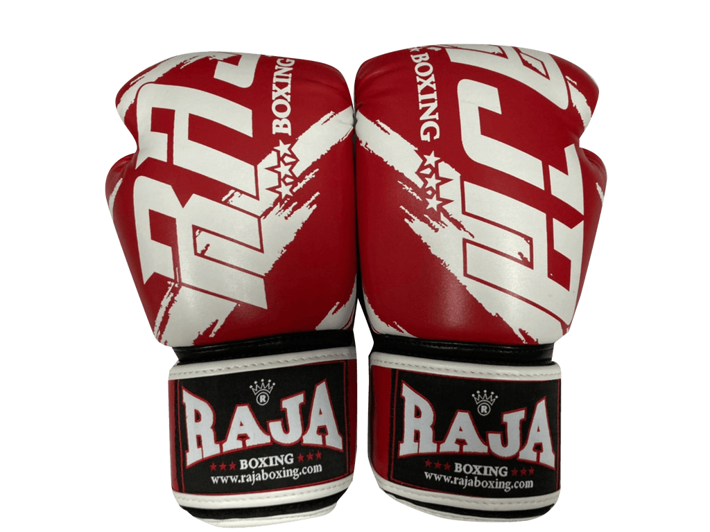 Raja Boxing Gloves BGL Letters Red White - SUPER EXPORT SHOP