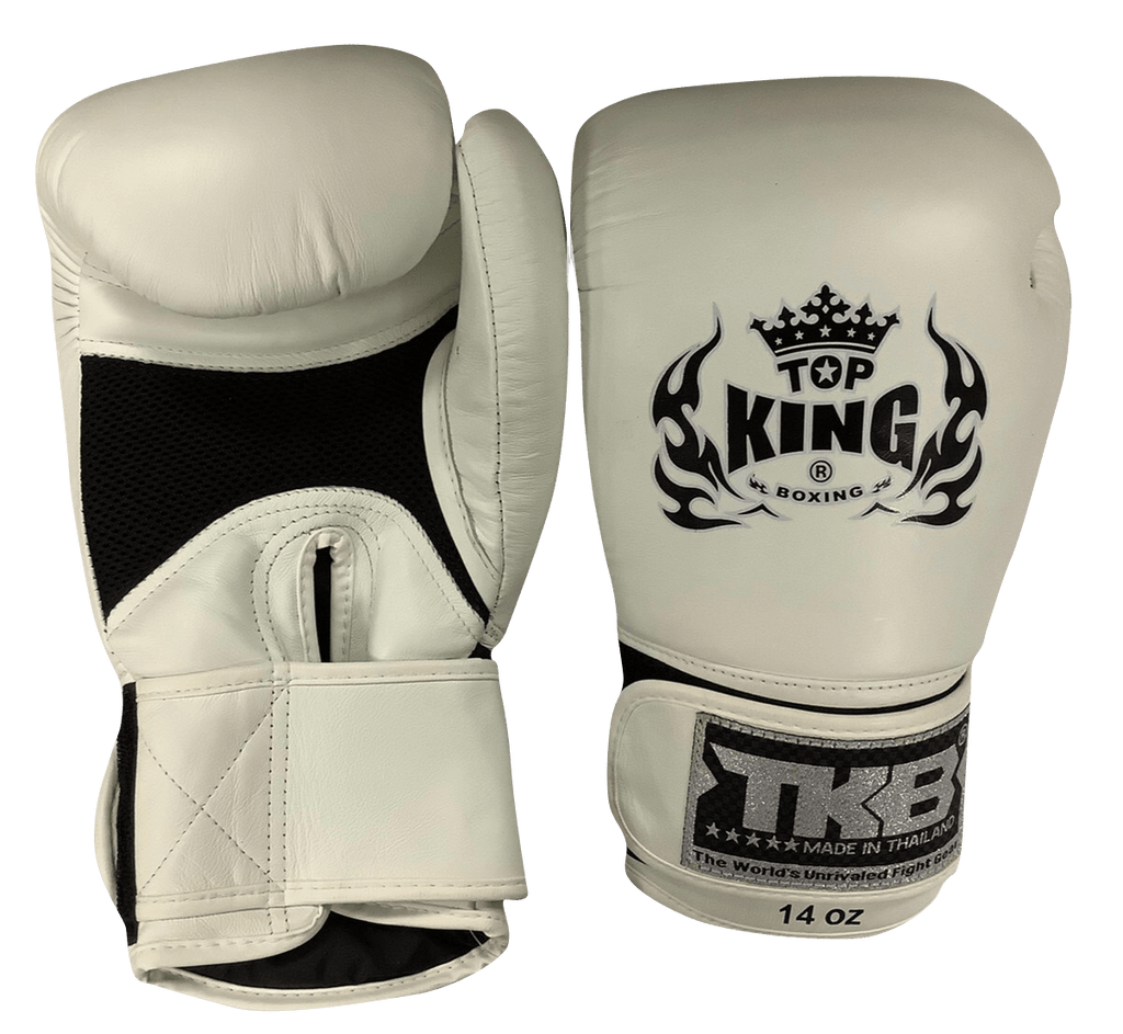 Top King Boxing Gloves Air Velcro TKBGAV White - SUPER EXPORT SHOP