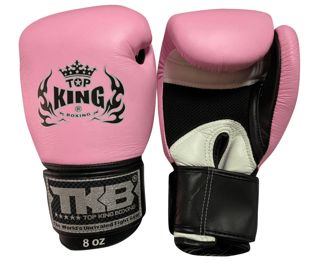 Top King Boxing Gloves Air velrco TKBGAV Pink White Black - SUPER EXPORT SHOP