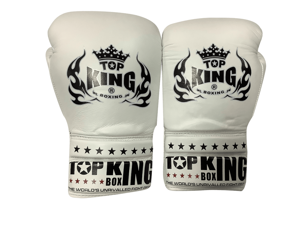 Top King Boxing Gloves Lace Up TKBGSC White - SUPER EXPORT SHOP