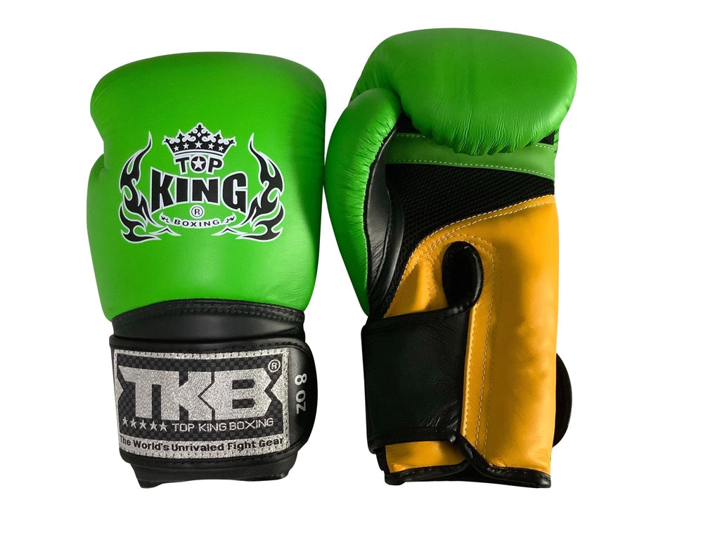 Top King Boxing Gloves "Super" AIR TKBGSA Green Black Yellow - SUPER EXPORT SHOP