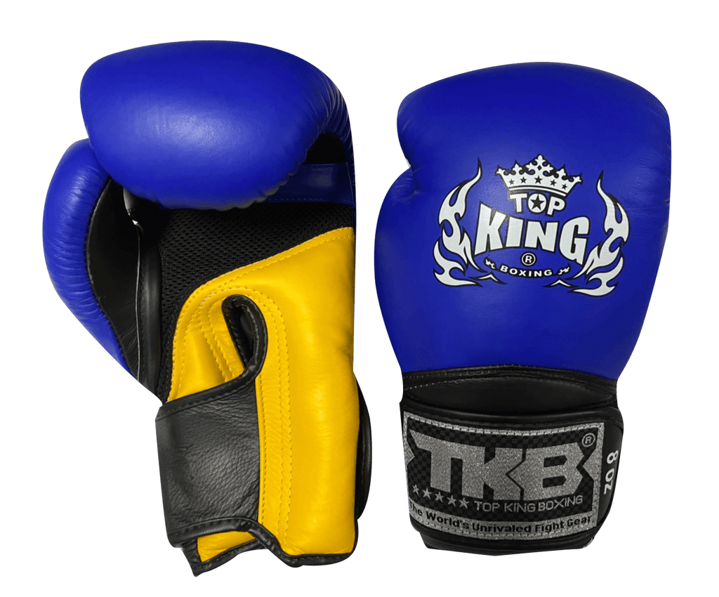 Top King Boxing Gloves TKBGSA Super Air Blue Yellow Black - SUPER EXPORT SHOP