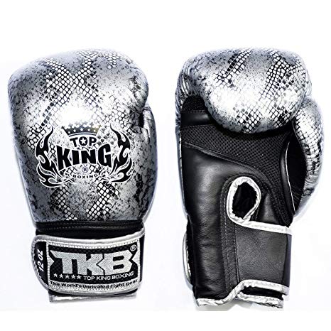 Top King Boxing Gloves TKBGSS02 NO AIR BLACK SILVER - SUPER EXPORT SHOP