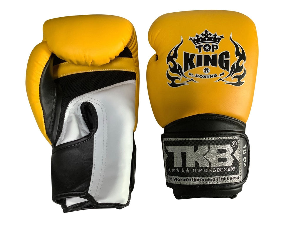 Top King Boxing Gloves "Ultimate" AIR TKBGSA Yellow White Black - SUPER EXPORT SHOP