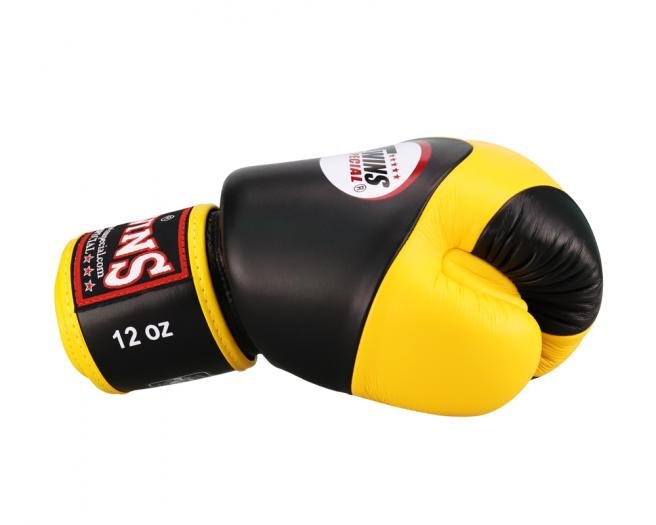 Twins Special Boxing Gloves BGVL13 Black Yellow - SUPER EXPORT SHOP