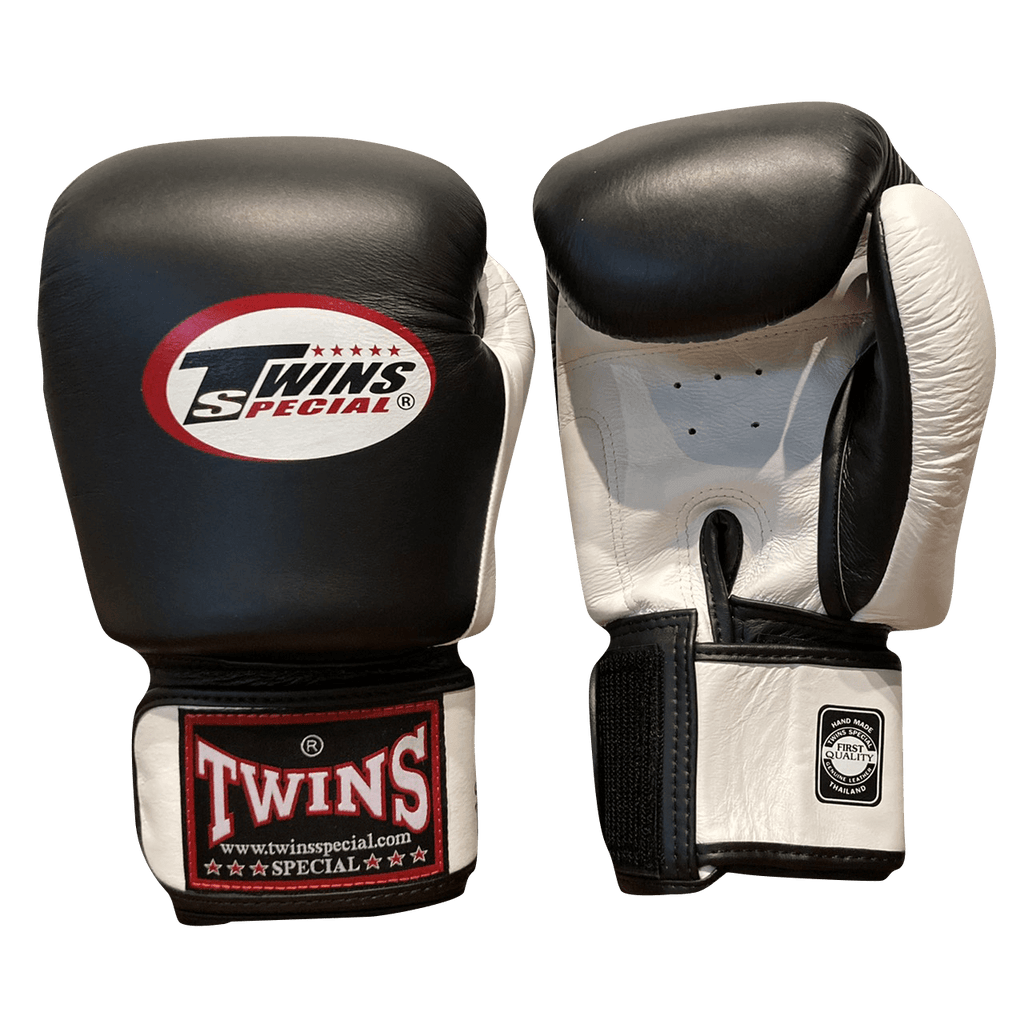 Twins Special Boxing Gloves BGVL3-2T Wh/Bk Black Front - SUPER EXPORT SHOP