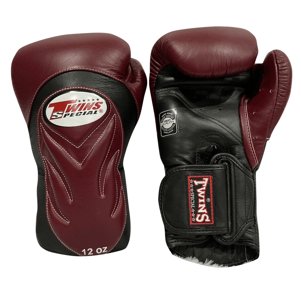 Twins Special Boxing Gloves BGVL6 Black Maroon - SUPER EXPORT SHOP