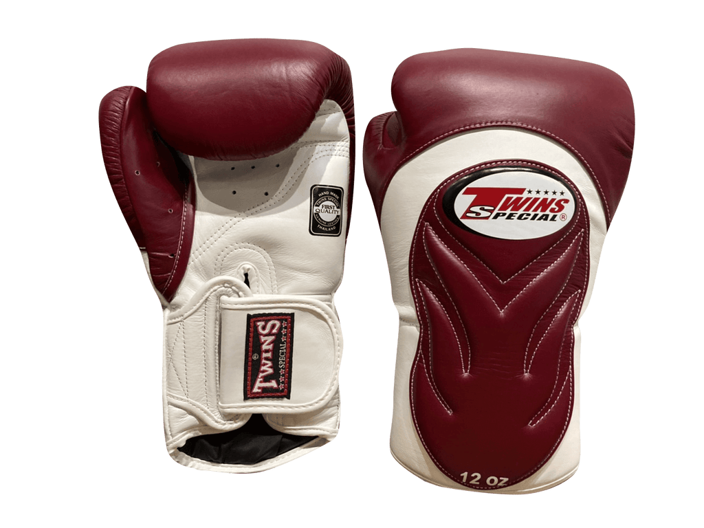 Twins Special BOXING GLOVES BGVL6 White Maroon - SUPER EXPORT SHOP