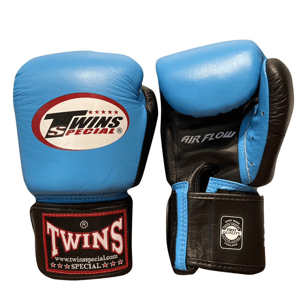 Twins Special Boxing Gloves BGVLA-2T Bk/Lt.Bu/Bk light Blue Front - SUPER EXPORT SHOP