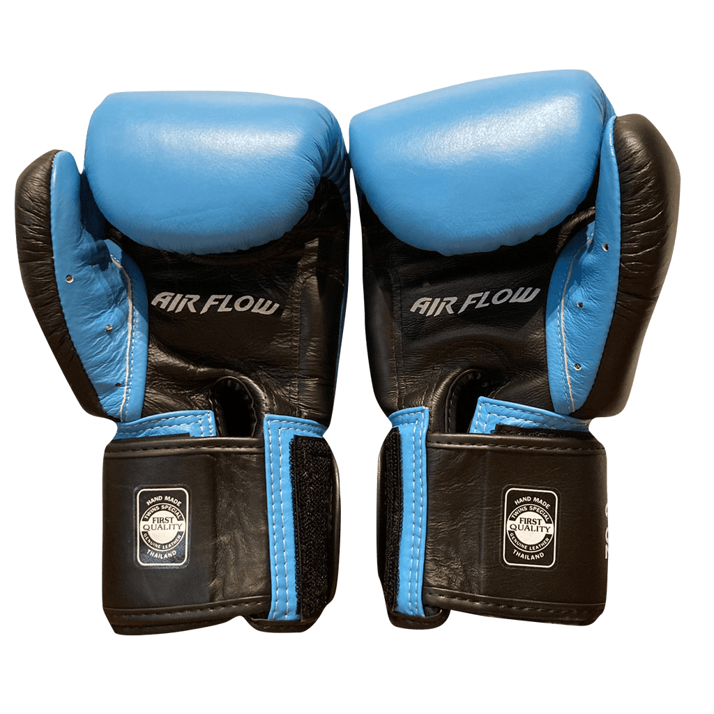 Twins Special Boxing Gloves BGVLA-2T Bk/Lt.Bu/Bk light Blue Front - SUPER EXPORT SHOP